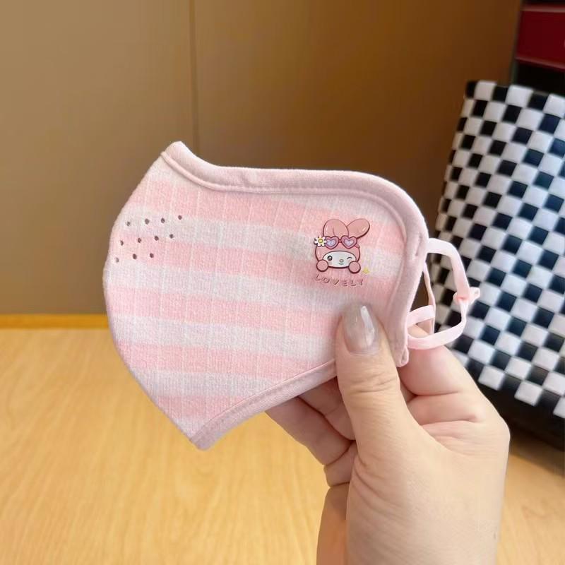 

Girls Warm Kuromi Autumn/Winter Face Mask - 2025 Style, Anti-Fog & Windproof for Kids One Size