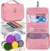 59 Piece Crochet Set, Portable Suspension Storage, Yarn Weaving, Beginner Knitting Tools