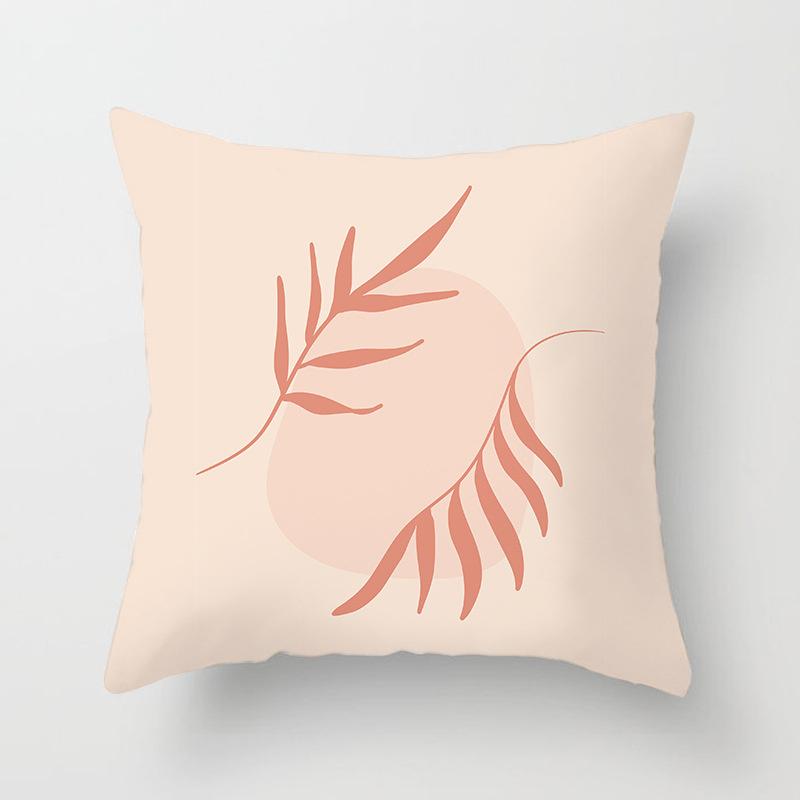 Einfache frische rosa geometrische Mond-Print-Muster Kissenbezug Haus Wohnzimmer Sofa Dekoration Kissen Kissenbezug