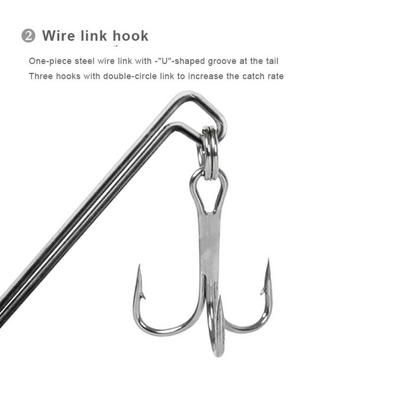 Haczyk z podwójnym haczykiem z haczykiem z cekinami z liści wierzby