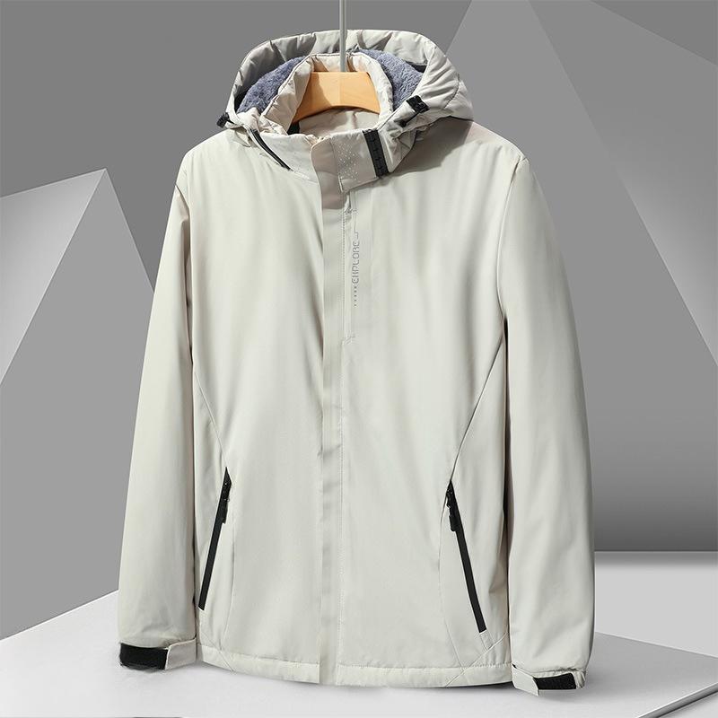 

Thick Velvet Men s and Women s Jackets Waterproof Windbreaker Casual Jacket Simple 3XL