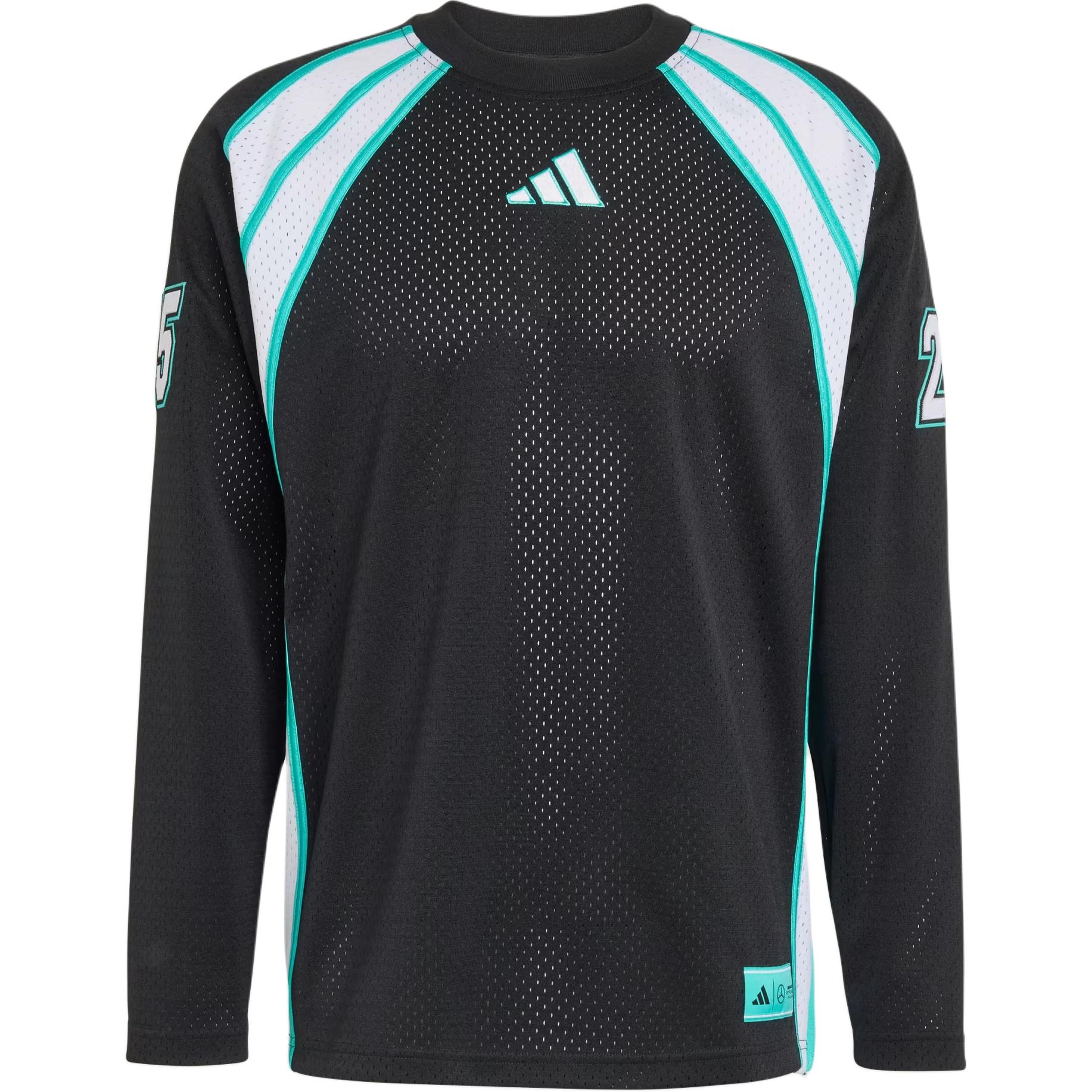 

Adidas X Mercedes Collaboration Mercedes - AMG Petronas Formula One Team Las Vegas Oversized Long Sleeve T-Shirt Men T-Shirts KG4788 S