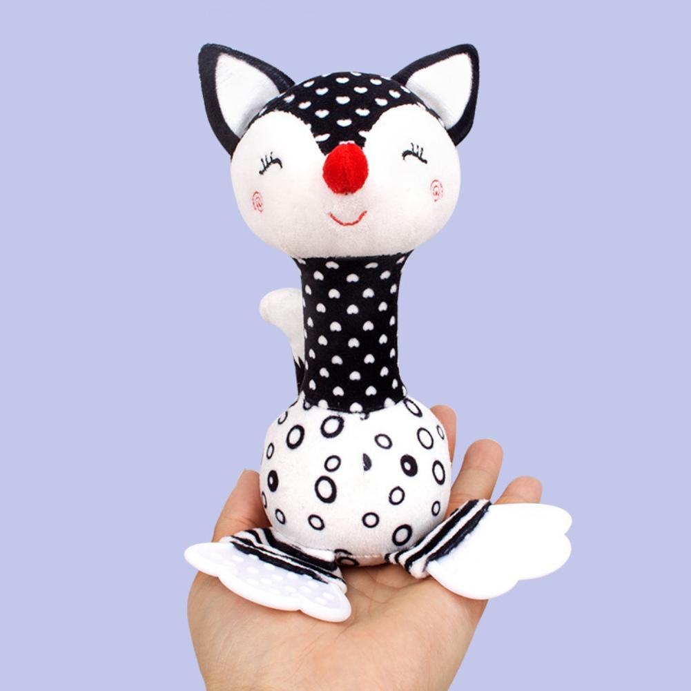 Zachte babyrammelaar pasgeborenen, pluche knuffeldierrammelaar, babyrammelaar Shaker, douchecadeau voor jongens, 9-12 maanden oude wieg en kauwspeeltje (Olifanten/Giraffe)