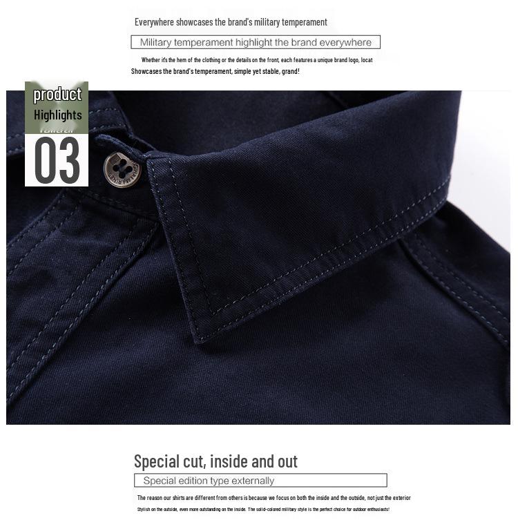 2019 Men's Plus Size Summer Outdoor Casual Cotton Workwear Shirt with Shoulder Epaulets