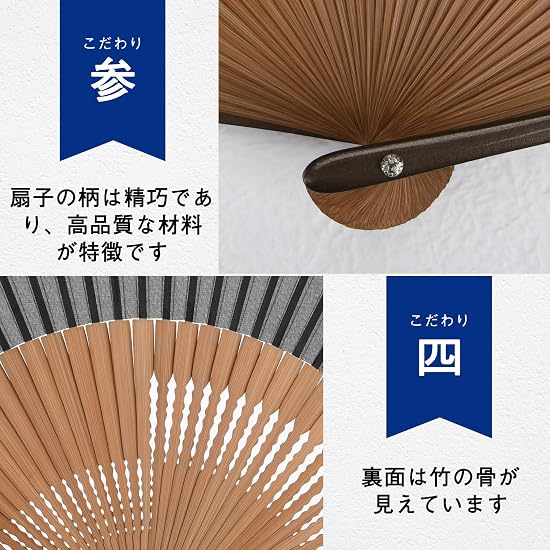 [Ganve] Folding Fan Men's Japanese Folding Fan Durable Popular Luxury Folding Fan Men's Stylish Men'