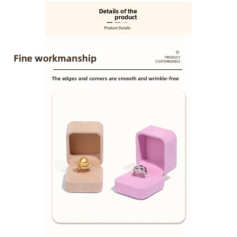 High-end rounded velvet jewelry box, jewelry ring box, pearl necklace and earrings box, bracelet jewelry packaging box