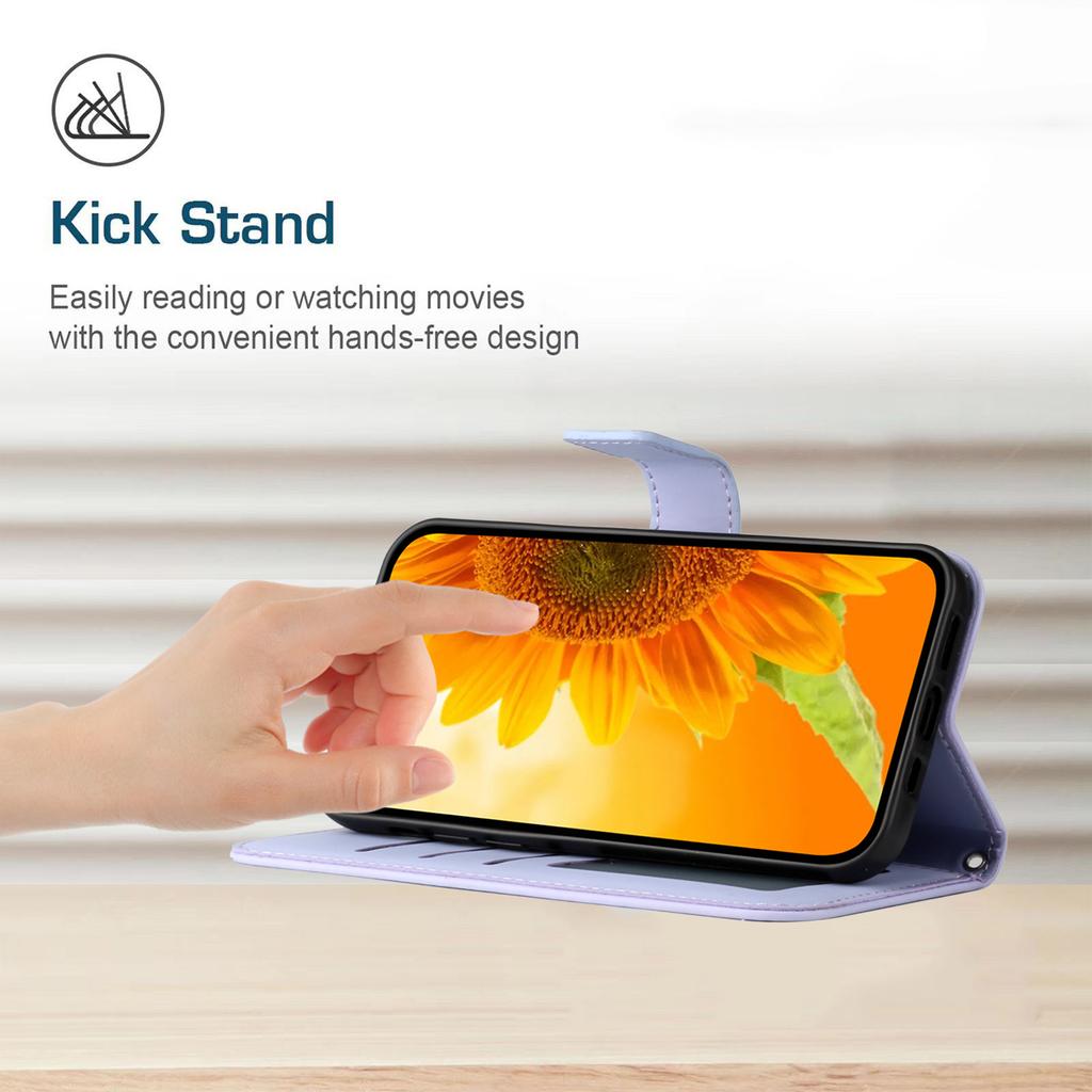 HT04 For Google Pixel 9/Pixel 9 Pro Case Sunflower Leather Phone Cover with Wallet Stand