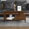819627 vidaXL Coffee Table Brown Oak 90x49x45 Cm Engineered Wood