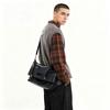 Heren Zacht Leer Ontspannen Stijl Messenger Bag Grote Capaciteit Crossbody Schoudertas Geschikt voor 16 Inch Laptop
