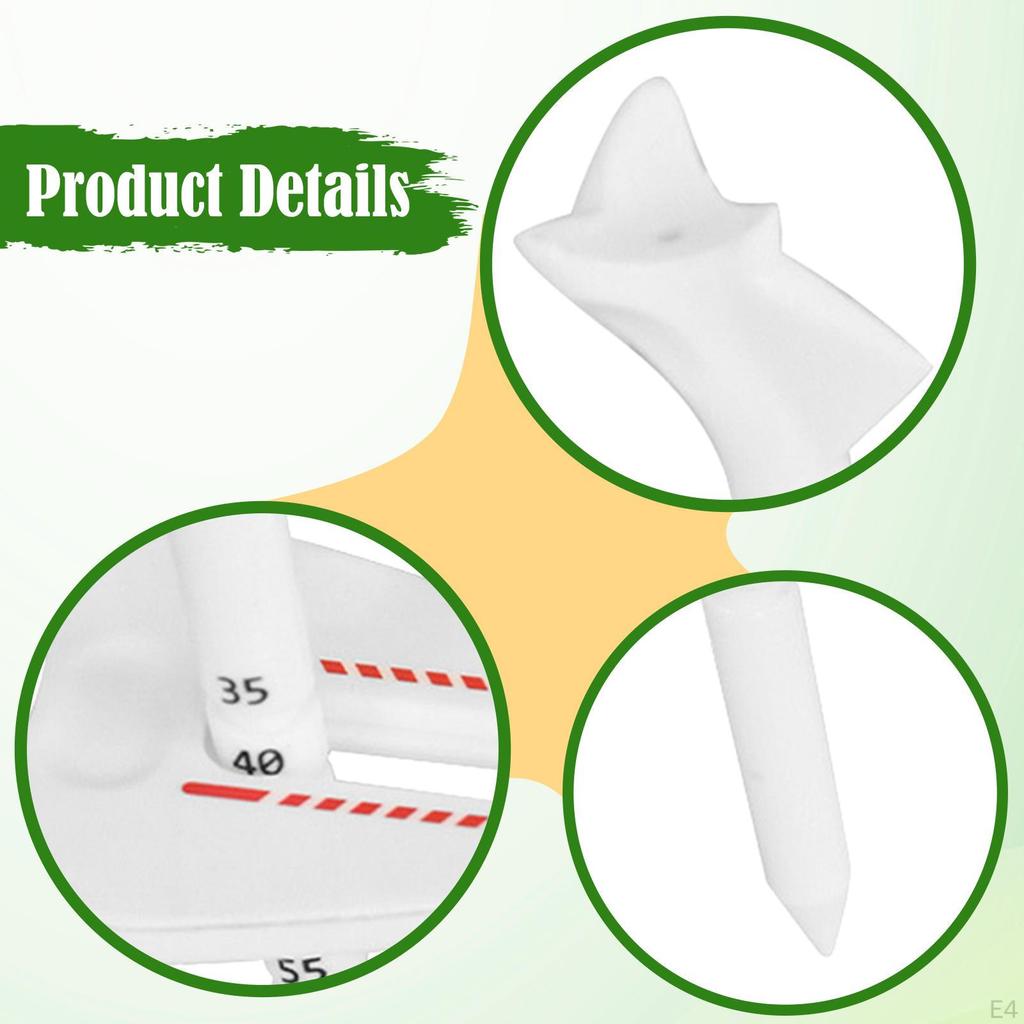 6 Pieces Golf Tee Adjustable Height Holder Positioning Unbreakable Material Suitable for Outdoor