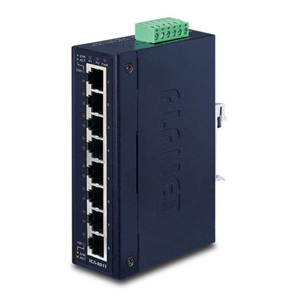 Industrial Gigabit Ethernet Switch Wide Operating []IGS-801T 8-port 10/100/1000Mbps (with Temperature)
