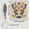 Mystical Deer with Butterfly Antlers Shower Curtain - Water-Resistant Fabric for Bathroom - Ideal for Fantasy