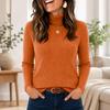 Women's Slim Fit Turtleneck Pullover Sweater for Casual Daily Wear