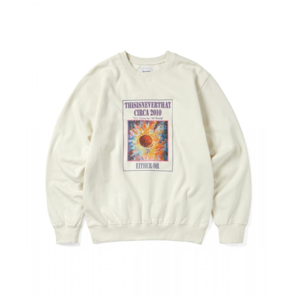 Thisisneverthat Basketball Hoop Crewneck Natural S
