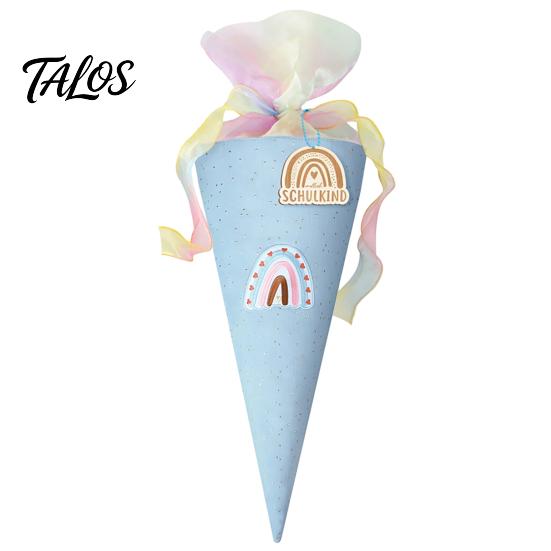Childrens Treat Holder Ice Cream Cone Shaped Bag for Kids, Triangle Fabric Candy Kindergarten Graduation Present with Ribbon Bow Holiday, Birthday,