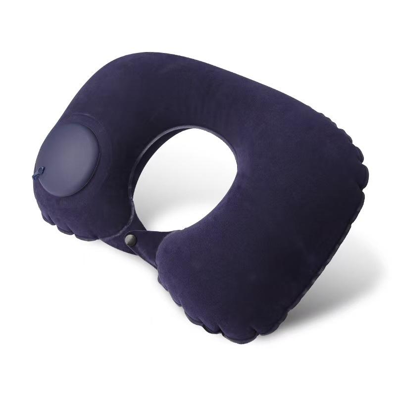 Cuscino da Collo a U, Cuscino Gonfiabile a Pressione, Essenziale Portatile da Viaggio per Auto e Aereo, Cuscino Lombare da Viaggio a U