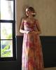 Cross2026 Europe Spring/Summer Mesh Print Spaghetti Strap Dress - INS Vacation Casual Party Style