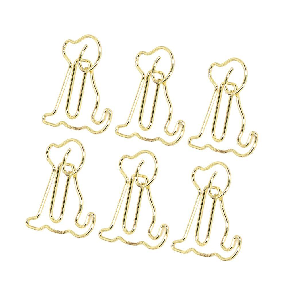 100Pcs Dog Shape Gold Paper Clips Gold Small Paper Clips Cute Paperclips  Note Taking