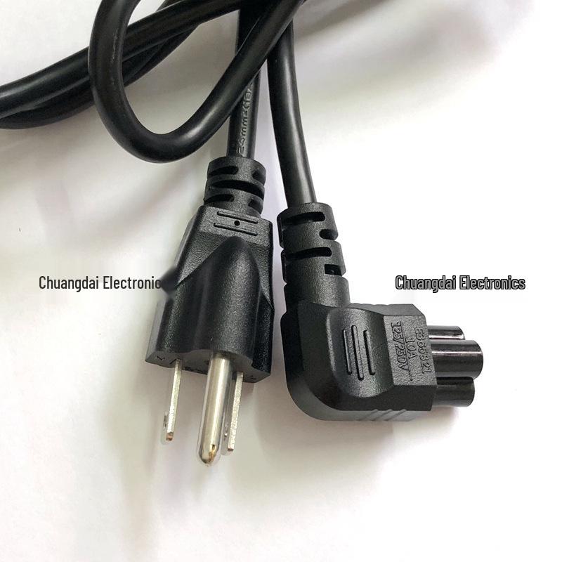 UL US 3-Pin C5 Plug Power Cord, 18AWG SVT/SJT 3-Core Clover Tail