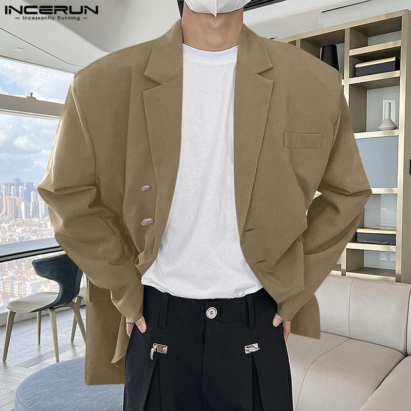 

INCERUN Осень-Весна Однотонный костюм-пиджак Пальто