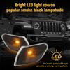 LitMiRaCle LED Seitenmarkierungsleuchte mit Rauchglas für Jeep Wrangler JL & Gladiator JT