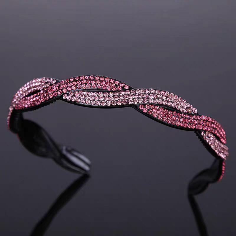 

Элегантная корейская повязка на голову с широким краем и стразами: Полный бриллиантовый темперамент Мода для женщин