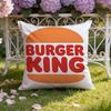 B-Burger K-King Logo Cushion Cover Home & Car Dual-Scene Pillow Cover: Reversible for Premium Comfort