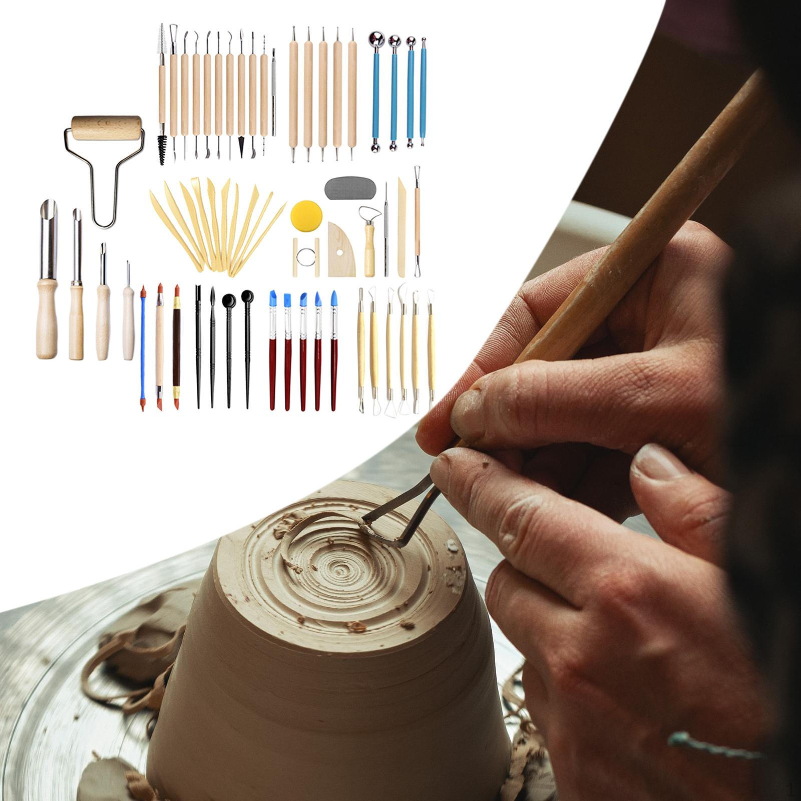 61 Pieces Clay Tools Set Carving Polymer Modeling Crafts Sculpture Making Projects Kit