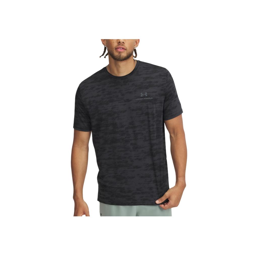 Under Armour Vanish Energy SS25 Printed Moisture-Wicking Loose Fit Short Sleeve T-Shirt Men Tops Dark-Gray Black 1383974-016