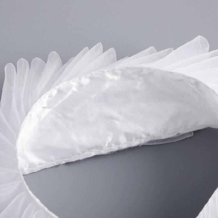 Renaissance Collar Elizabethan Mesh Ruffled Neck Collar Shawl Wrap Detachable False Collar Necklace for Women and Girls