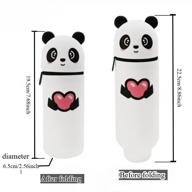 Cute Silicone Pencil Case - Soft Pen Holder with Zipper,School or Office Supplies,Pencil Holder for Desk,Back to school supplies