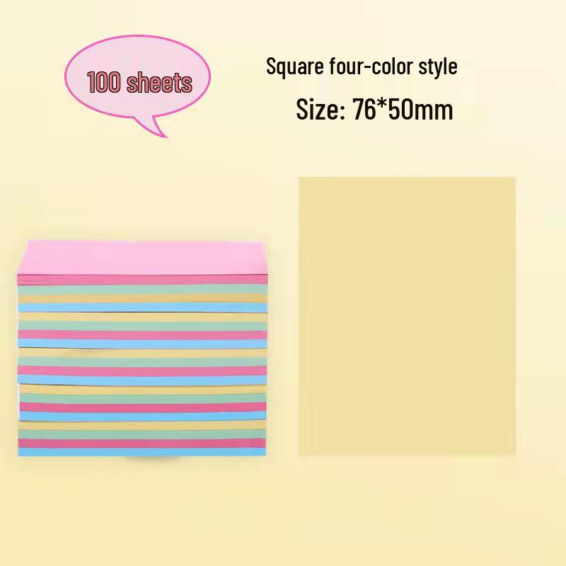 Colored Sticky Notes for Students & Office Use - Strong Adhesive Label Stickers Pad