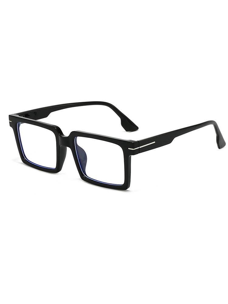 2pcs Fashion Square Anti-Blue Light Computer Eyewear Minimalist Optical Eye Glasses with Metal Frame Luxury Eyewear Unisex