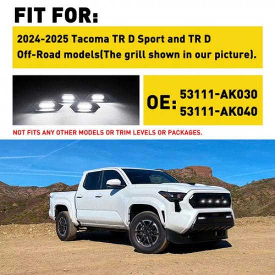 LED Grille Light For 2024 2025 Toyota Tacoma TR D Off Road/Sport Accessories