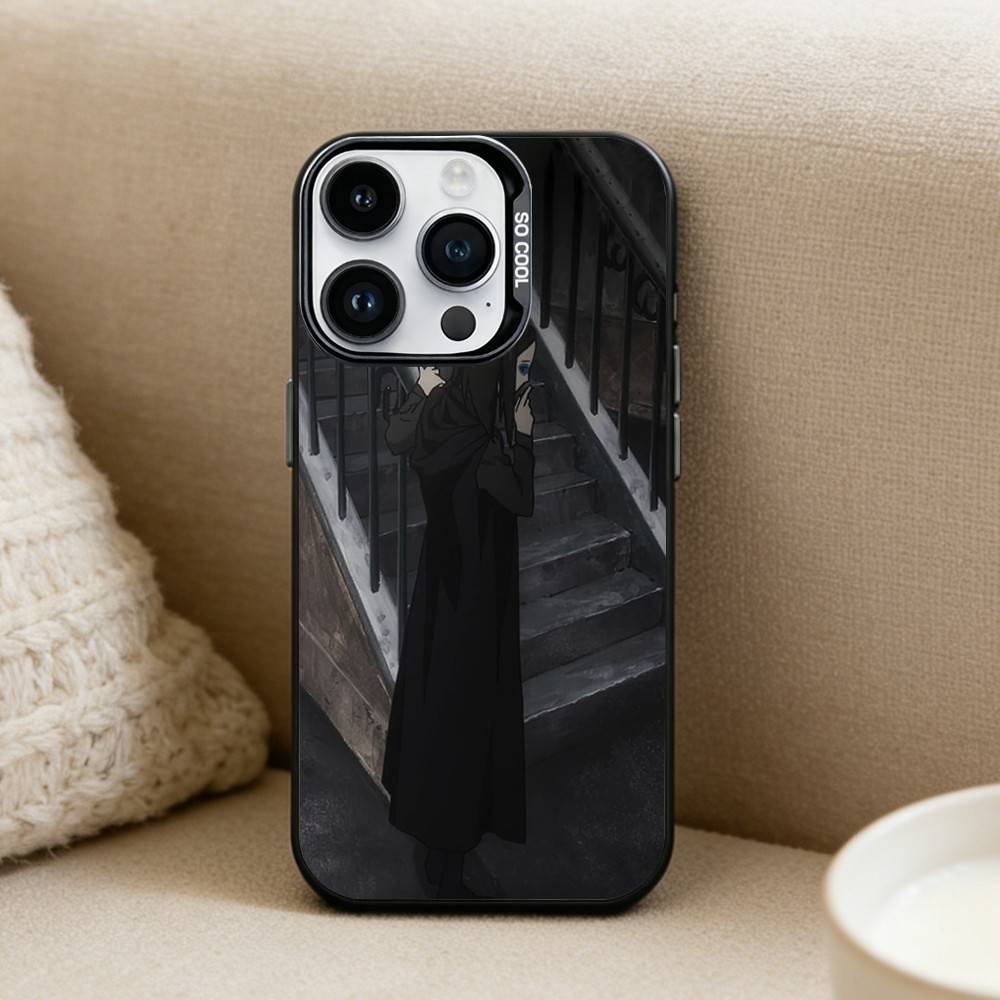 Anime E-ergo P-Proxy  Phone Case For iPhone 16,15,14,13,12,17,Pro,MAX Black Matte Shockproof Cover