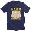 Mens Ranch Dressing Meme T Shirts Pure Cotton Short Sleeve Funny Food Humor Tee Shirt Casual Loose Fit Streetwear Clothing