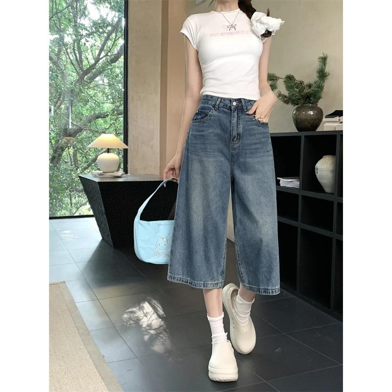 Moda para Chica Gordita Talla Grande Americano Vintage Denim Azul