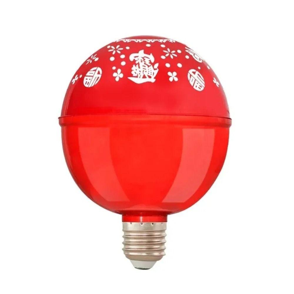 

Rotating Colorful Light Bulb Good Luck Spotlight Bulb New Year Fu Character Light Bulb Bar красный