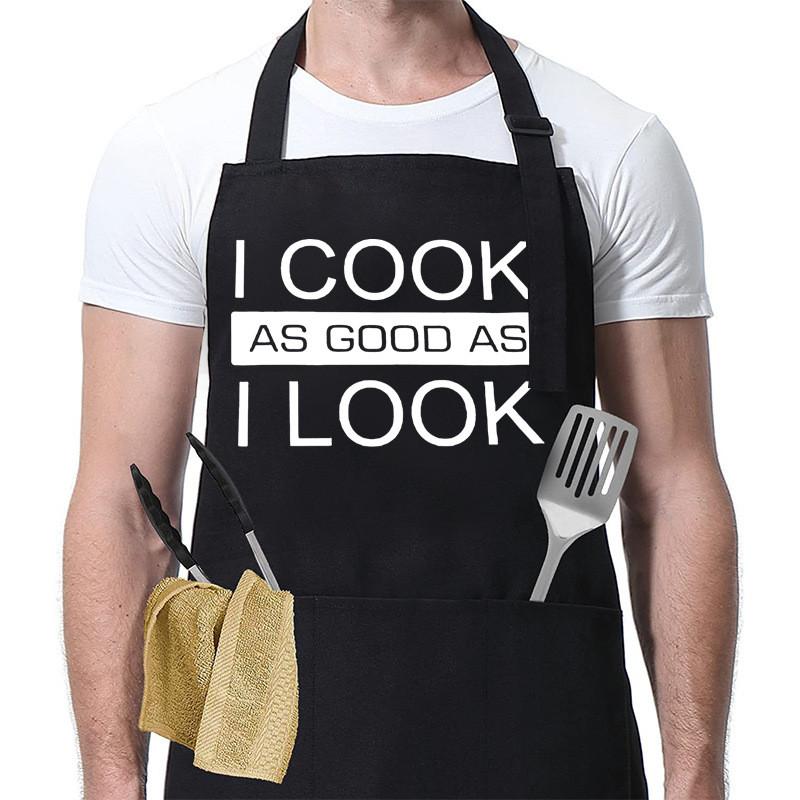 Aprons Pockets Cooking Home Kitchen Adjustable Grilling Cooking Chef Barbecue