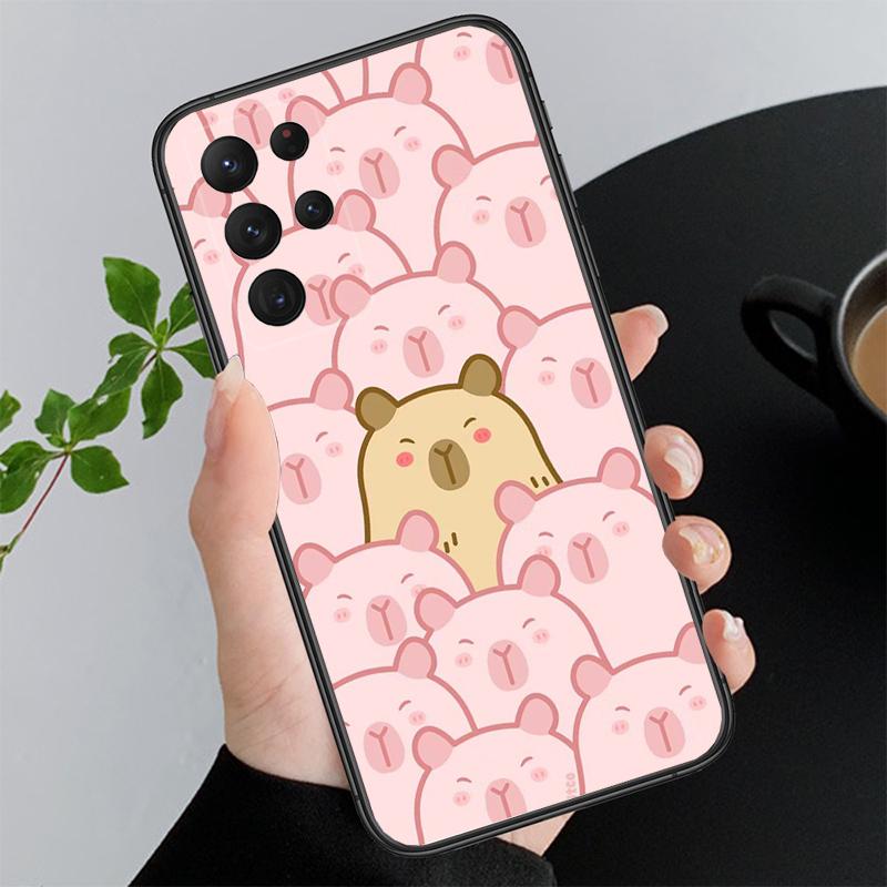 Cartoon capybara Phone Case For Samsung A55 A16 A56 A36 A35 A15 A53 A54 A33 A34 A25 A05S A52 A52S A14 A24 A26 A71