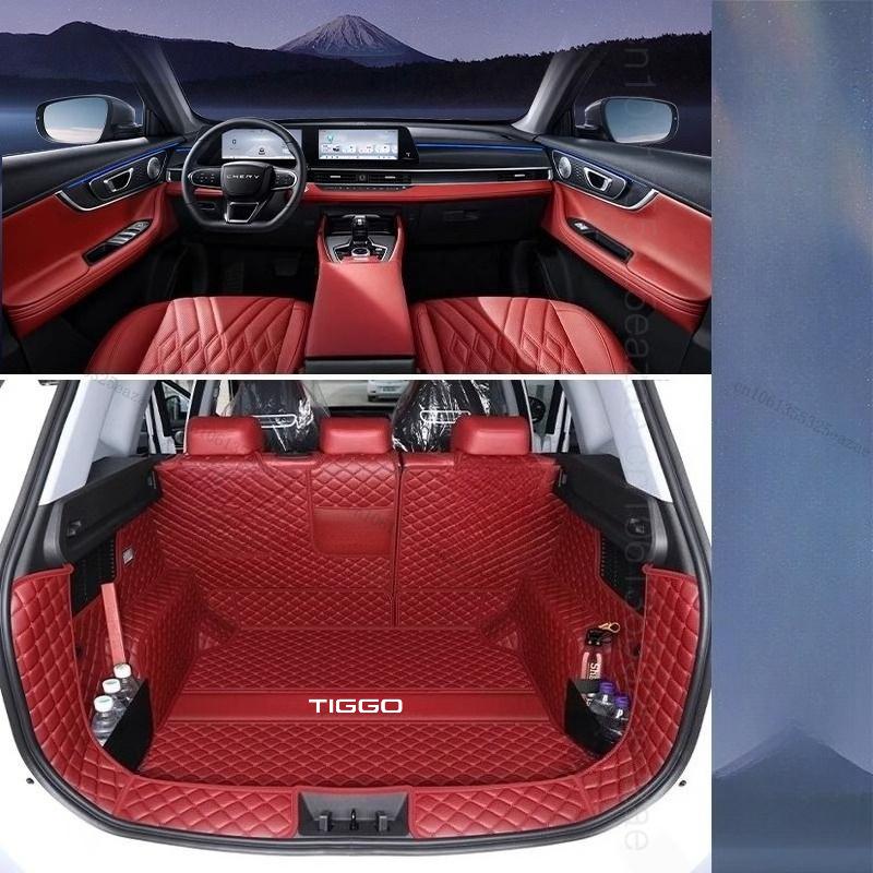 For Chery Tiggo 7 Pro Max Plus 2026-23 Car Boot Mat Rear Trunk Liner Cargo Leather Floor Carpet Tray Protector Accessories Mats