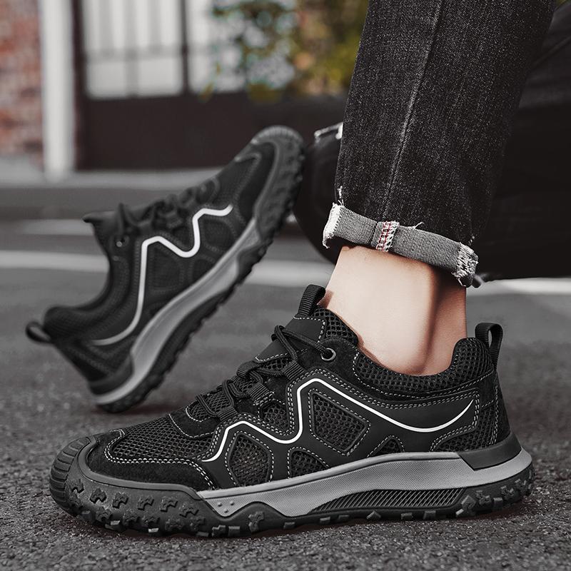 Fashion Breathable Male Mesh Shoes Outdoor Flats Tenis Sport Shoes Stylish Walking Footwear New Trainers Sandals Mens Casual Sneakers