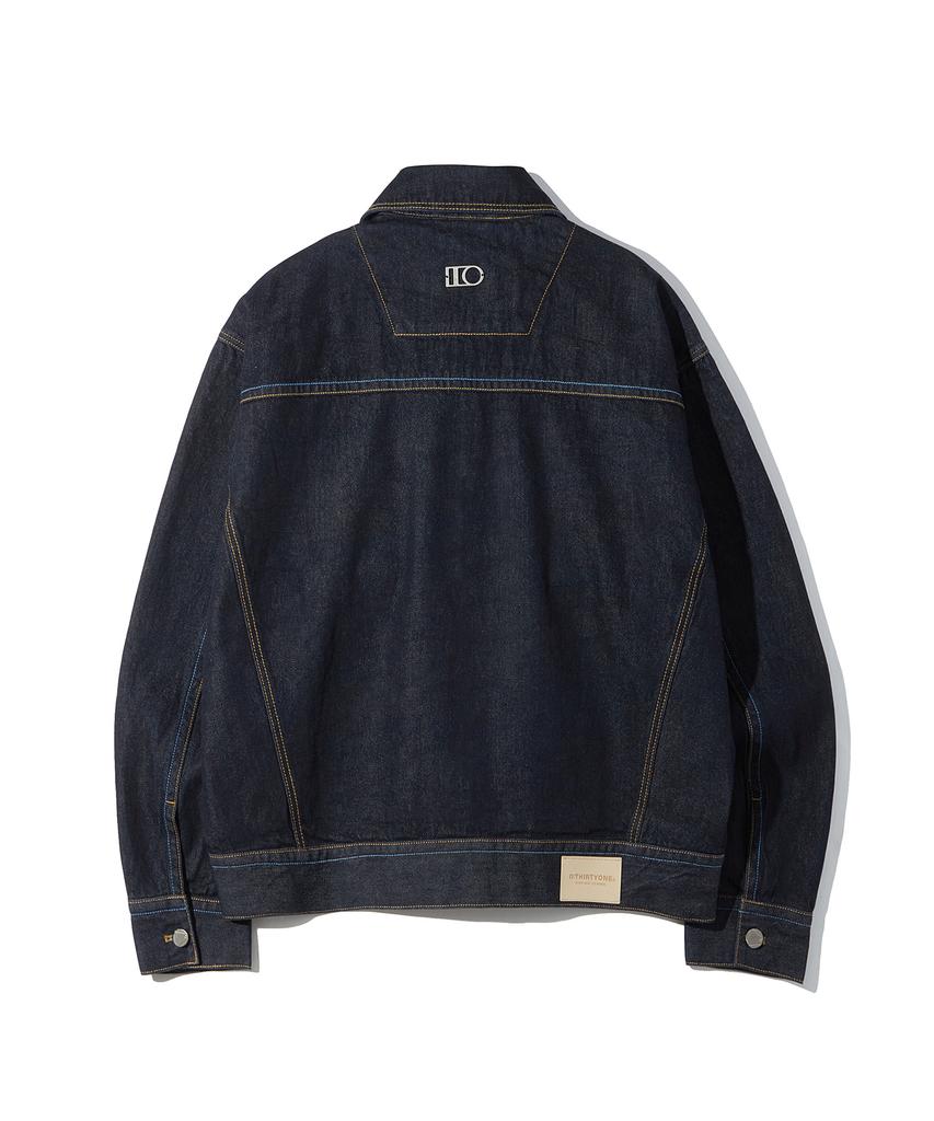 Dthirtyone Contrast Stitch Denim Jacket (Indigo)