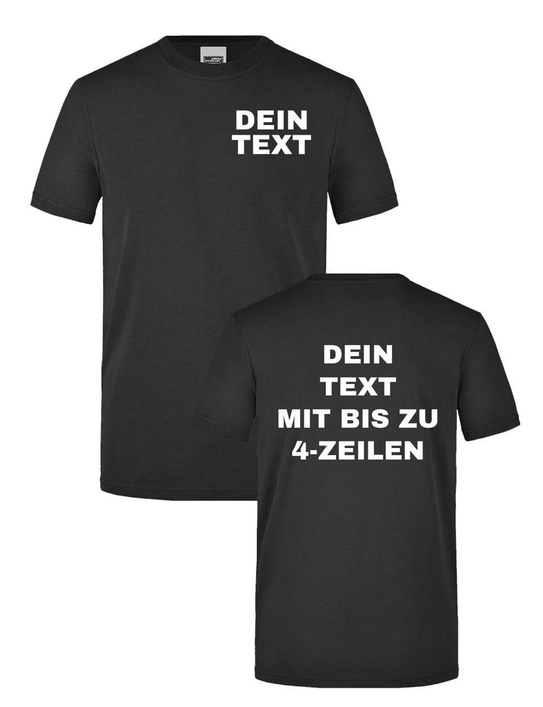 Mens Workwear T-Shirt With Text Personalised Gift Men Workwear