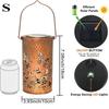 Butterfly Shadow Solar Light IP65 Waterproof Butterfly Solar Outdoor Lantern Metal Butterfly LED Lantern for Patio Lawn Pathway