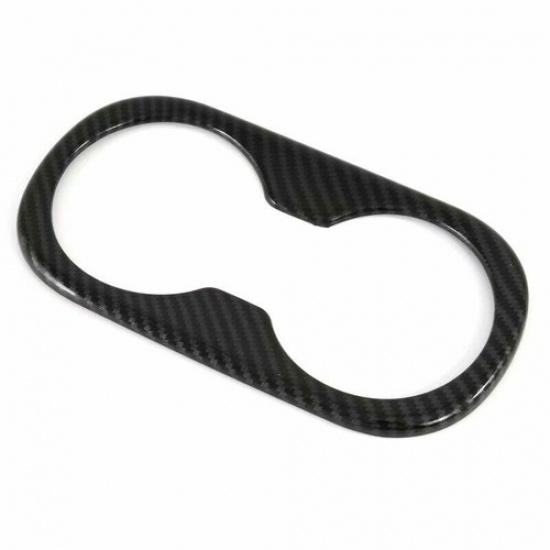Carbon Fiber Rear Water Cup Holder Cover Trim For Toyota Prius 2016-2021 XW50