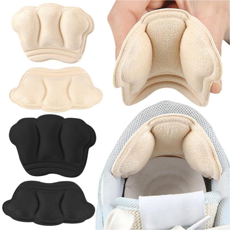 4Pairs Anti Blisters High Heel Protectors Adhesive Shoe Inserts Pad Sponge Cushioned Heel Grip For Leather Shoe Sneakers