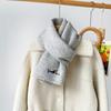 Japanese embroidery puppy beige knitted scarf for women, winter 1116 new warm versatile cycling cashmere scarf for women