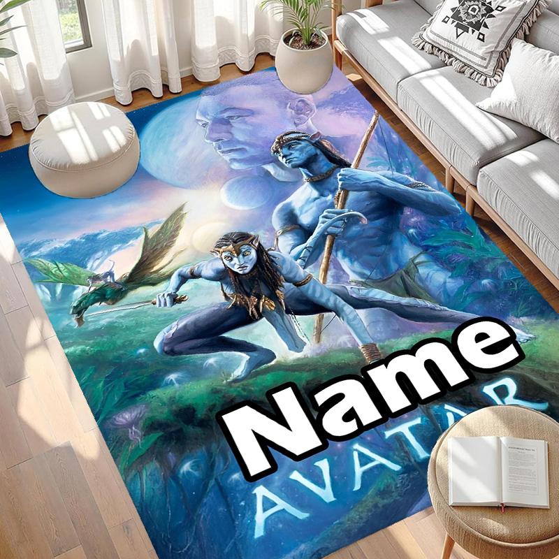 Custom Name Personalized Avatar Print Carpet, Versatile Home Decor Rug, for Playroom, Apartment, Balcony, Entryway, Hallway Gift