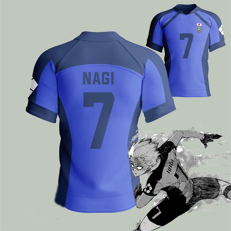 

Anime Blue Lock Isagi Yoichi football jersey T-shirt clothes 5XL